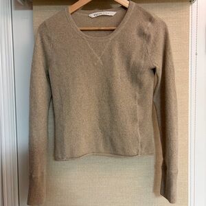 Athleta Women's Cashmere Tan Crew Neck Sweater